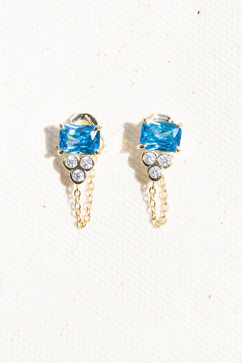 Shiva Earrings- Aquamarine