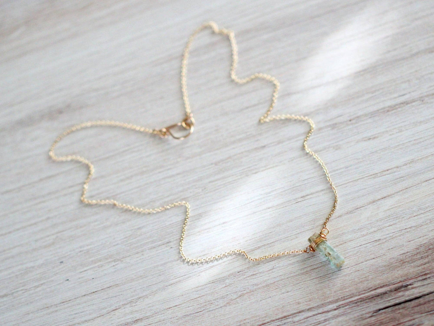 Raw Aquamarine Necklace