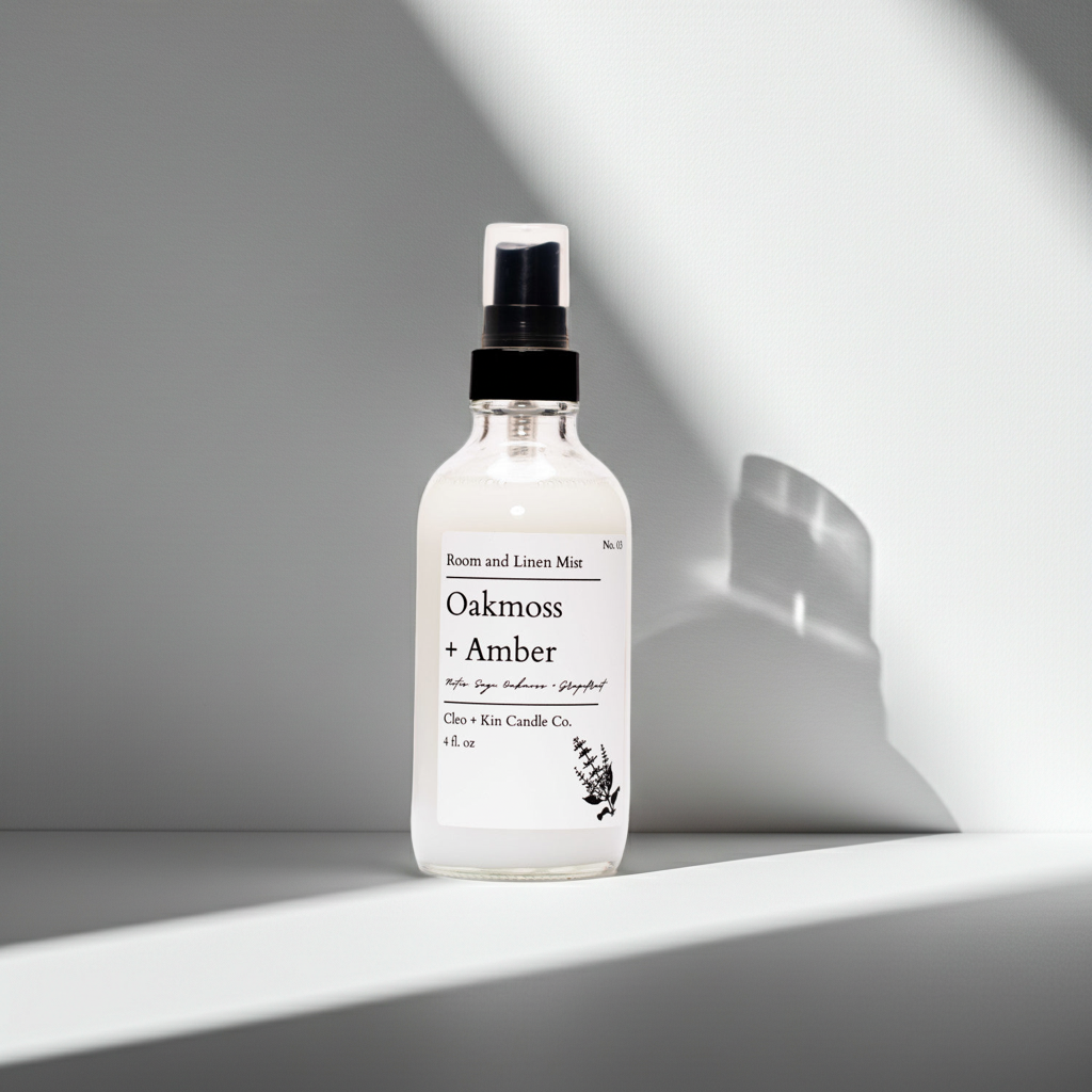 Cleo + Kin Room Spray Oakmoss + Amber