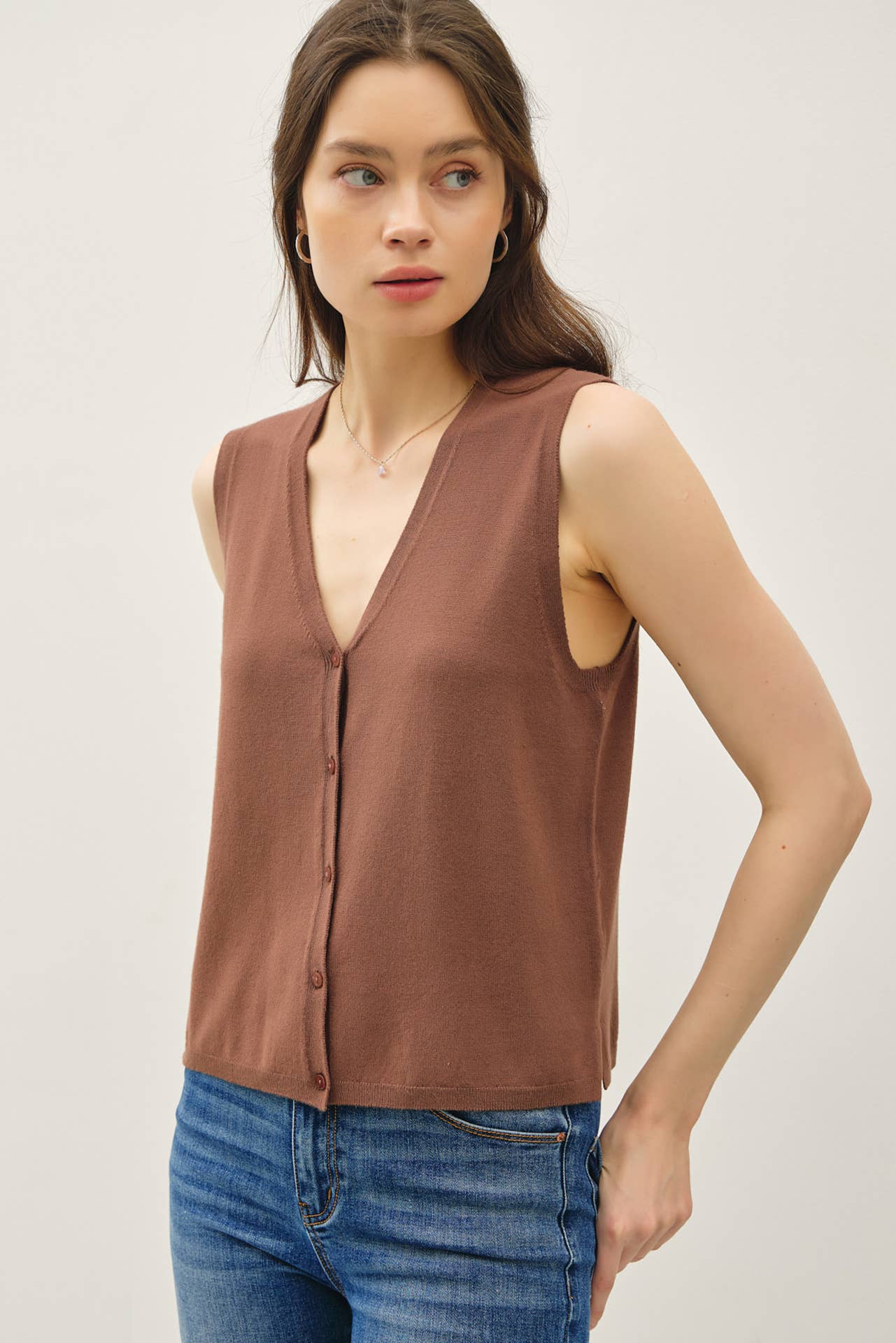 Brynne V-Neck Sweater Vest
