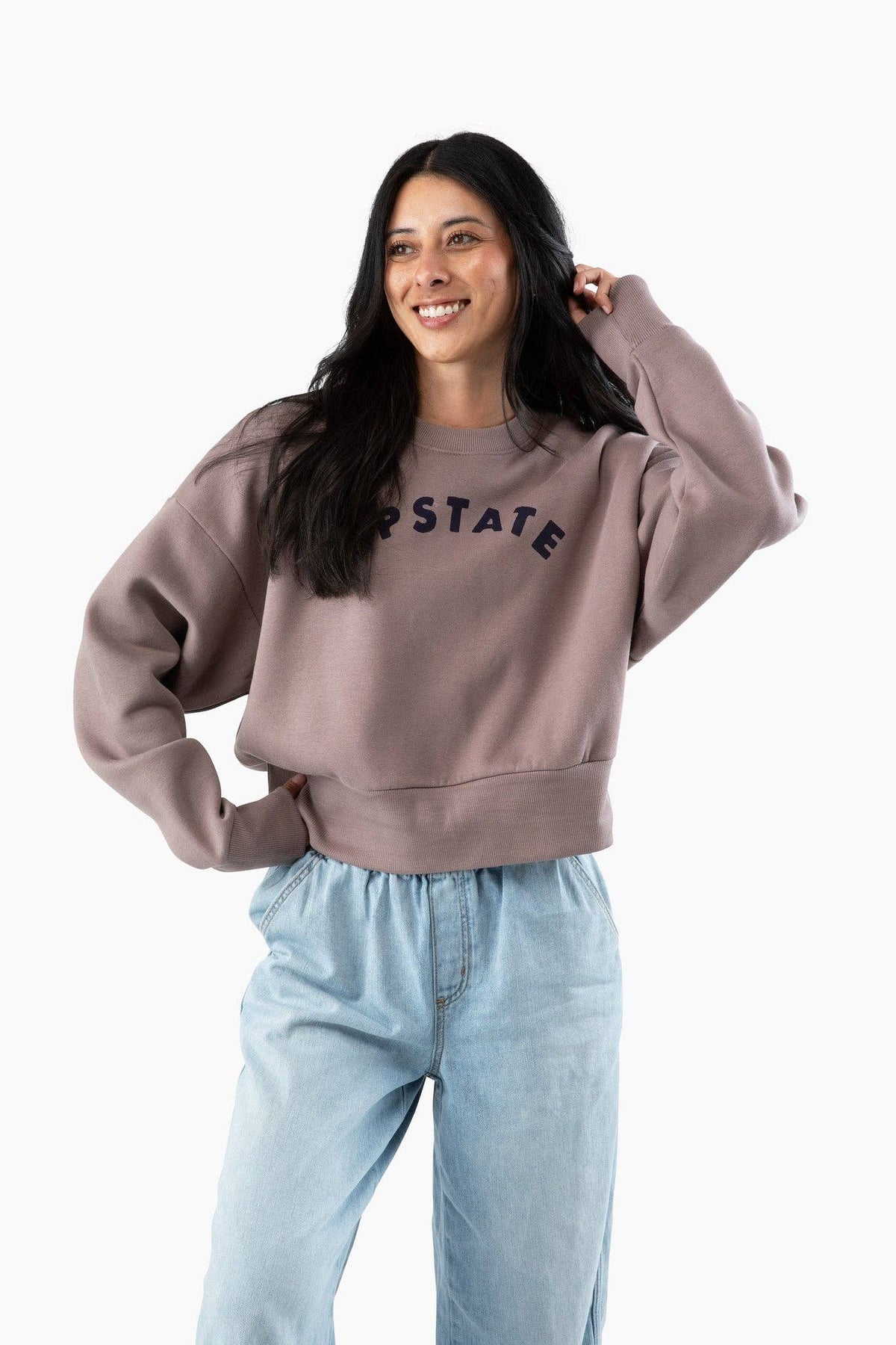 Women's Upstate Arch Heavyweight Sweatshirt - Shiitake / Navy