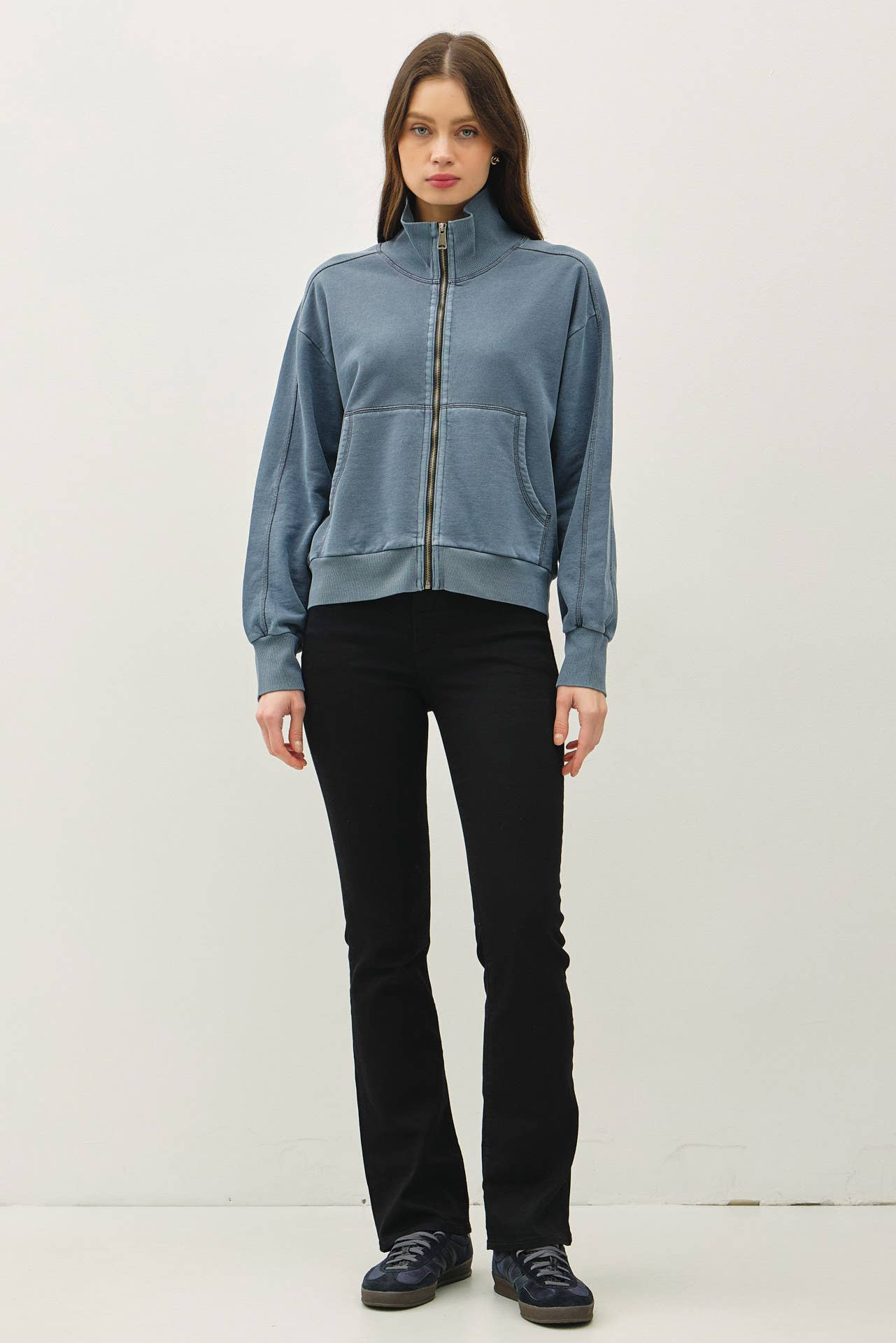 Hillary Acid Wash Zip