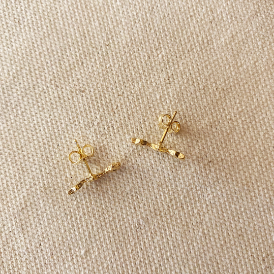 Three Stars Ear Climbers - 18k Gold Fill