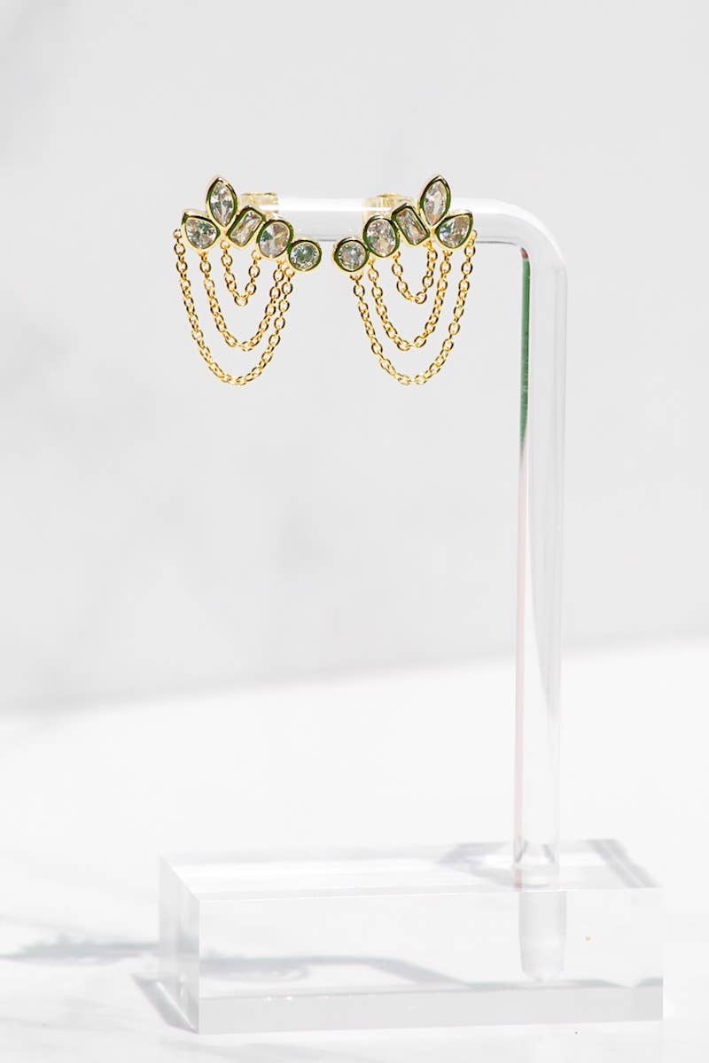 Athena Chain Earrings - 14K Gold Vermeil