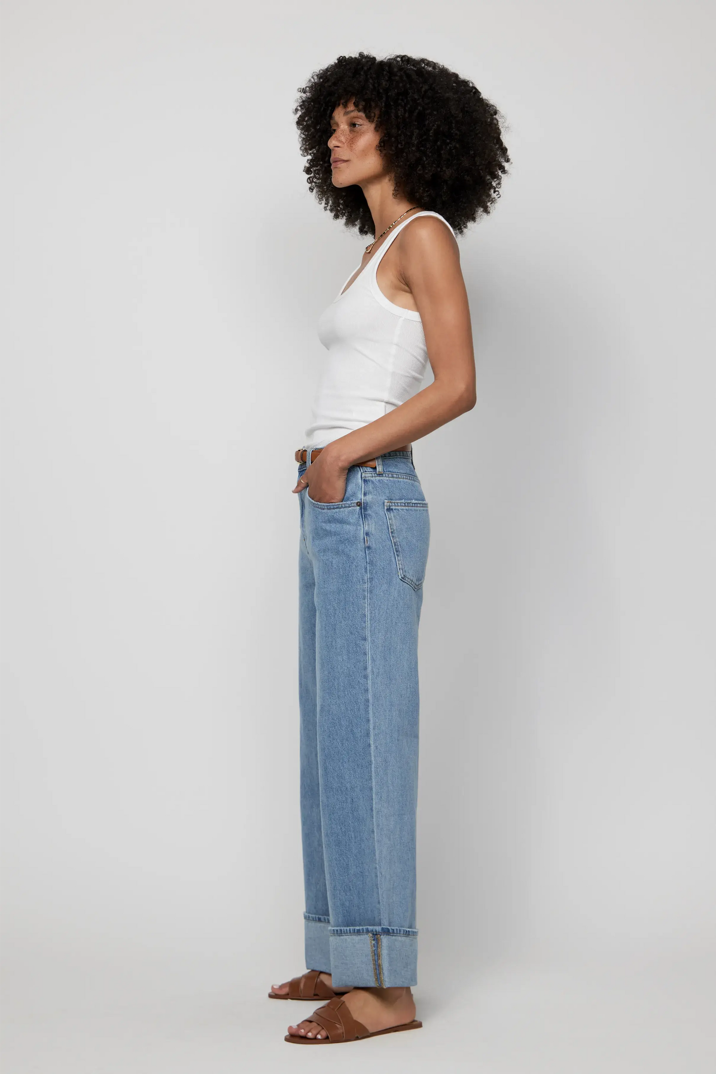 Parker Cuffed Wide Denim