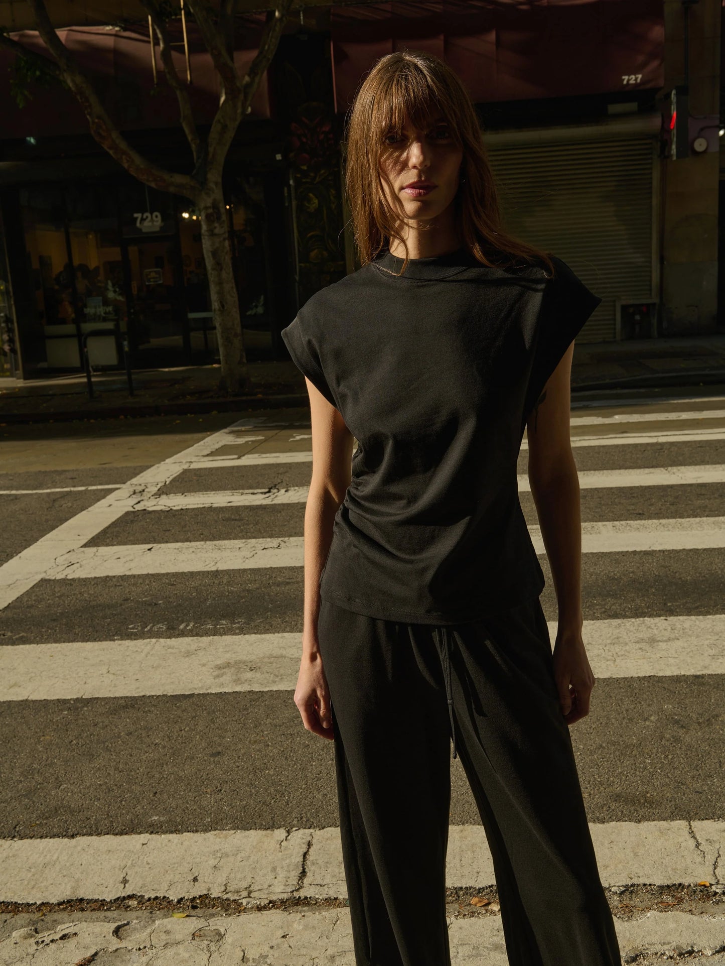 Andrea Side Shirred Top