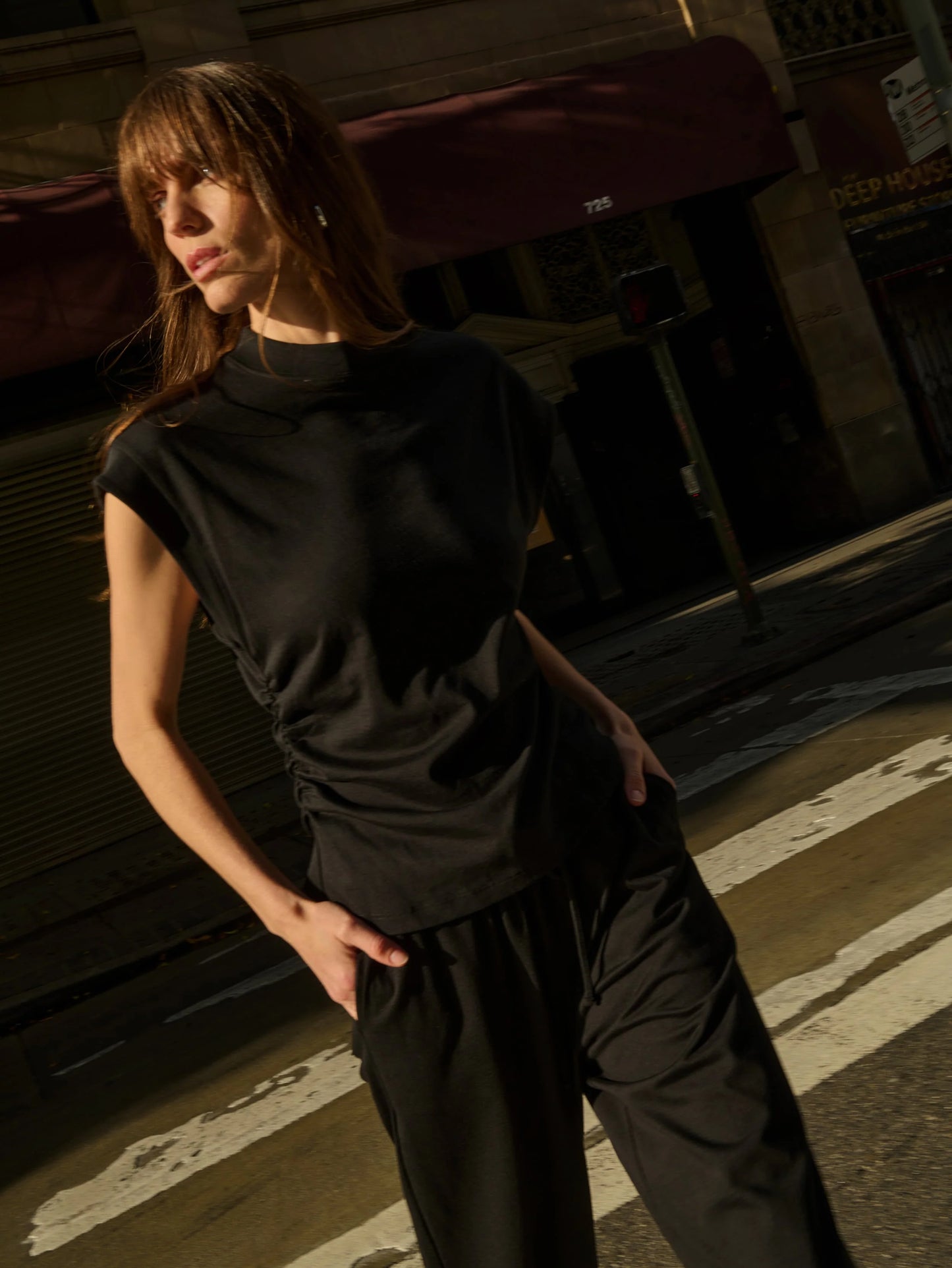 Andrea Side Shirred Top