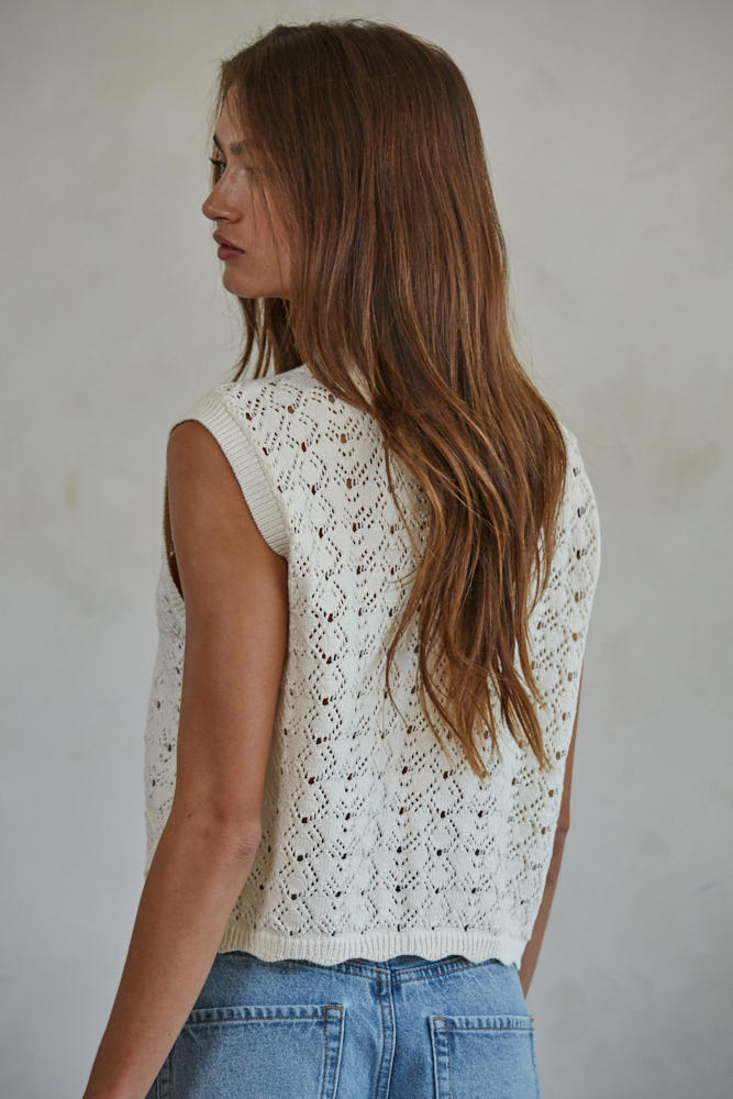 Ellery Crochet Vest Top