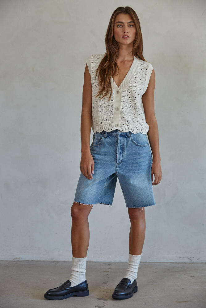 Ellery Crochet Vest Top