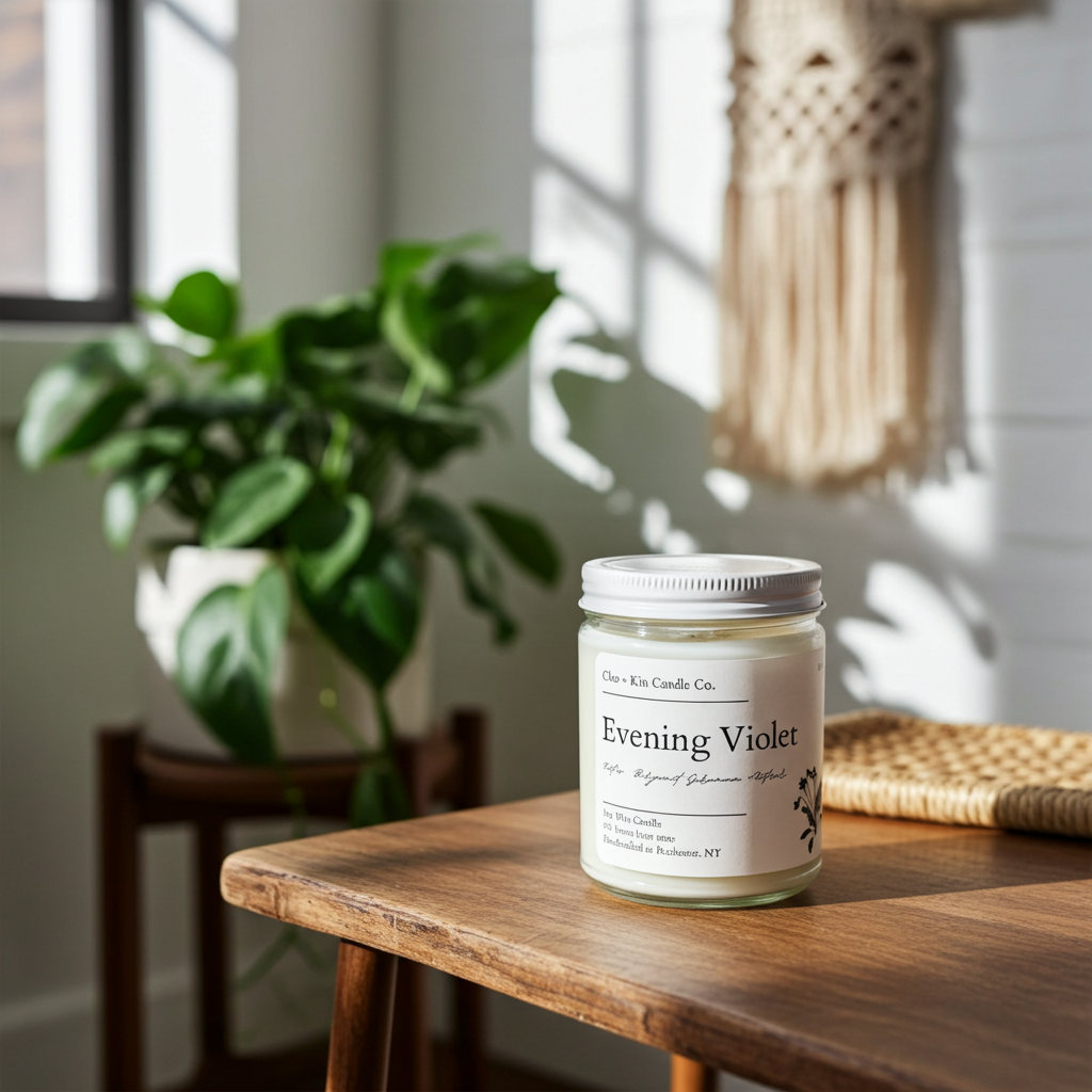 Cleo + Kin Candle Evening Violet