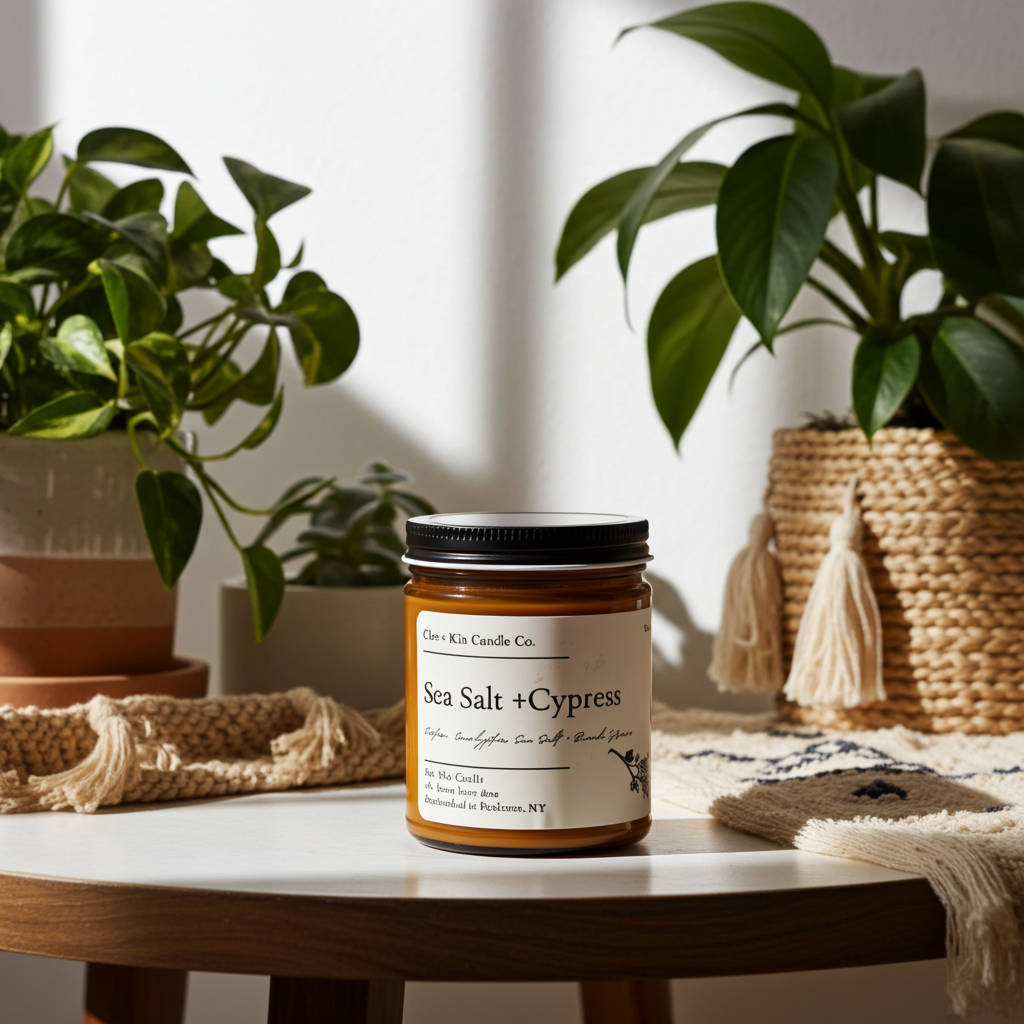 Cleo + Kin Candle - Sea Salt + Cypress
