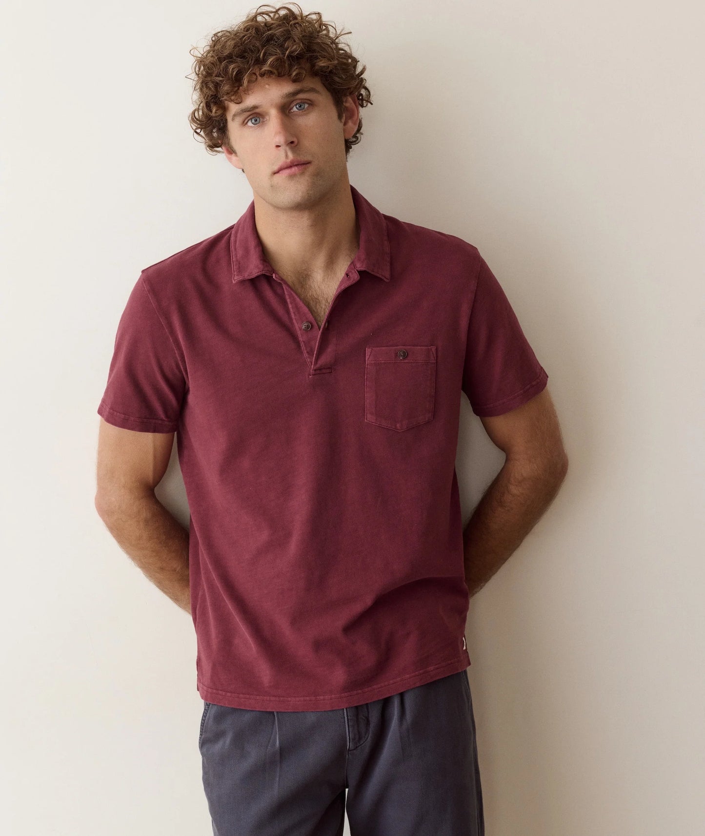 Luxe Slub Pocket Polo