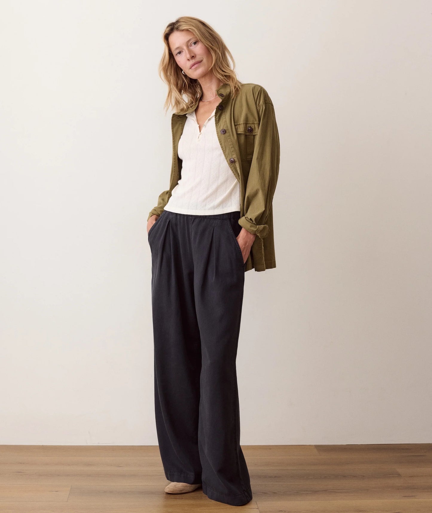 Allison Pleated Wide Leg Trouser