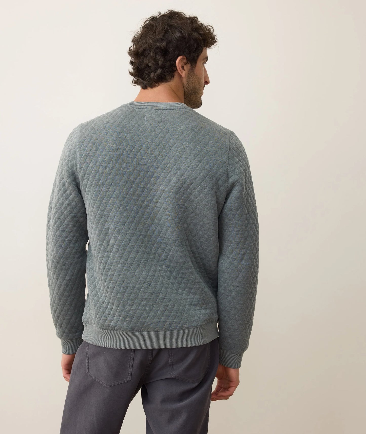 Jordan Corbet Quilted Crewneck - Dusty Pine