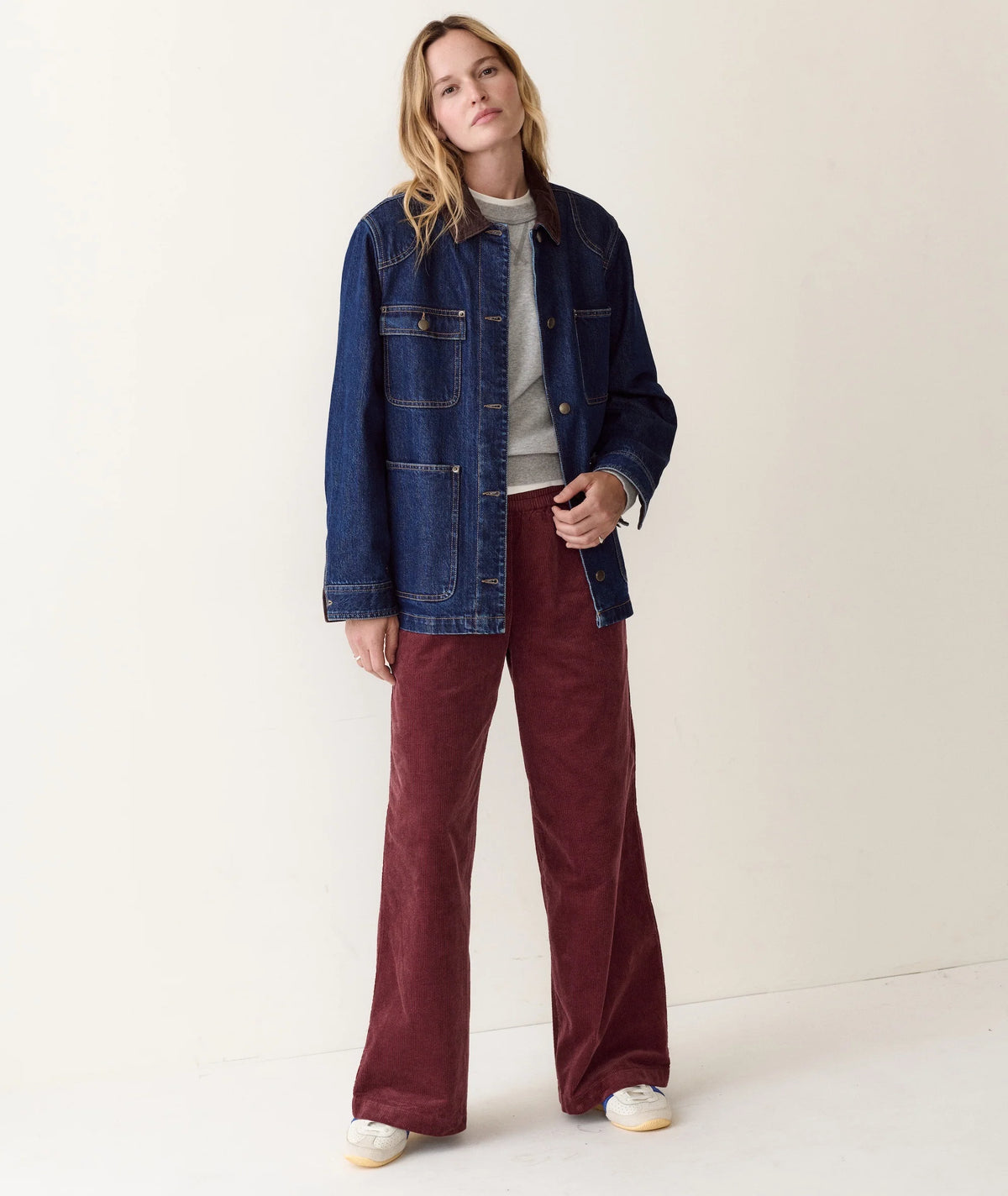 Allison Corduroy Trouser - Merlot