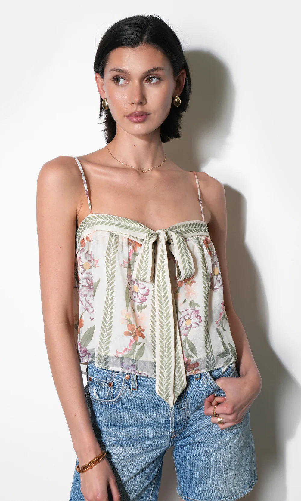 Taylor Tie Front Top