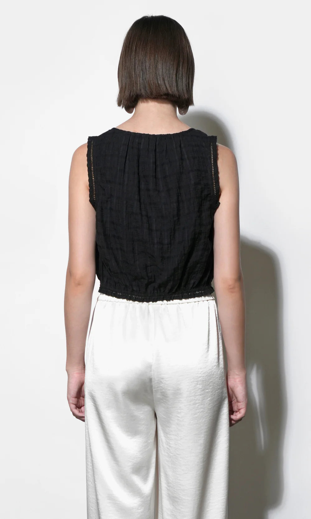Clara Textured Eyelet Top