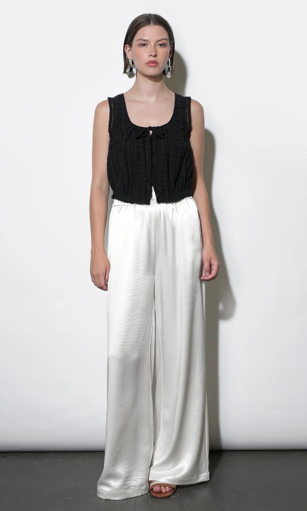 Clara Textured Eyelet Top