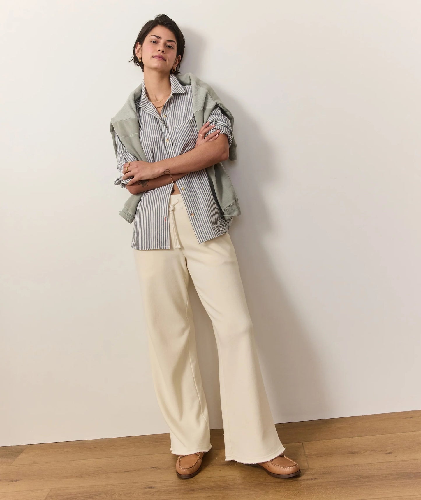 CeCe Cloud 9 Fleece Wide Leg Sweatpant