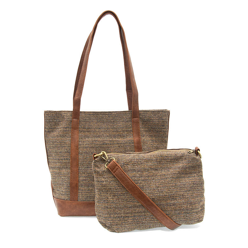 Tia Tweed Pocket Tote