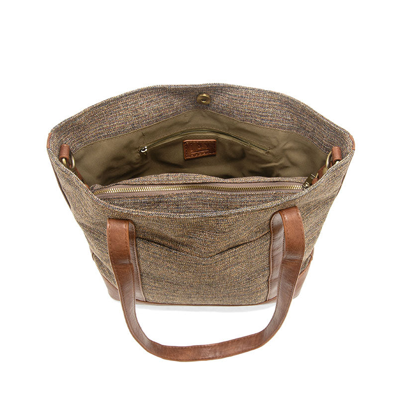 Tia Tweed Pocket Tote
