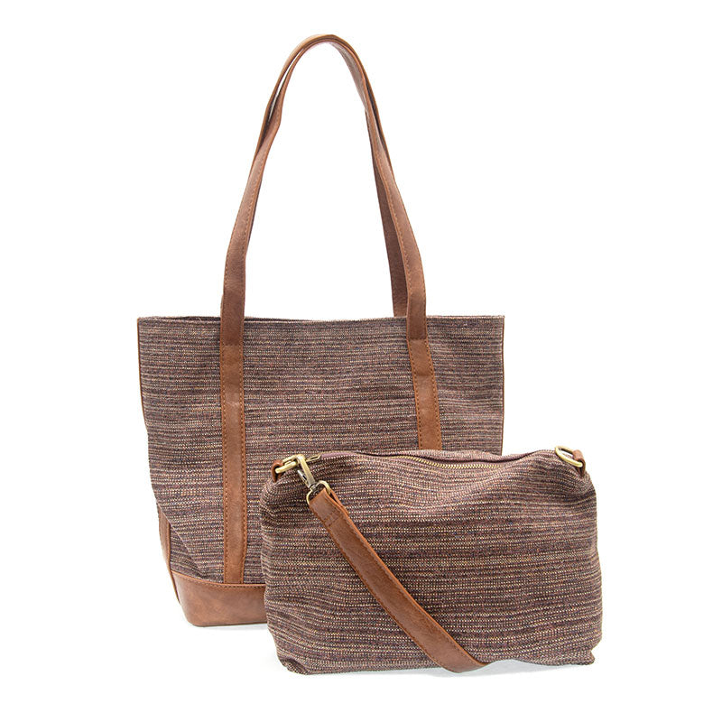 Tia Tweed Pocket Tote