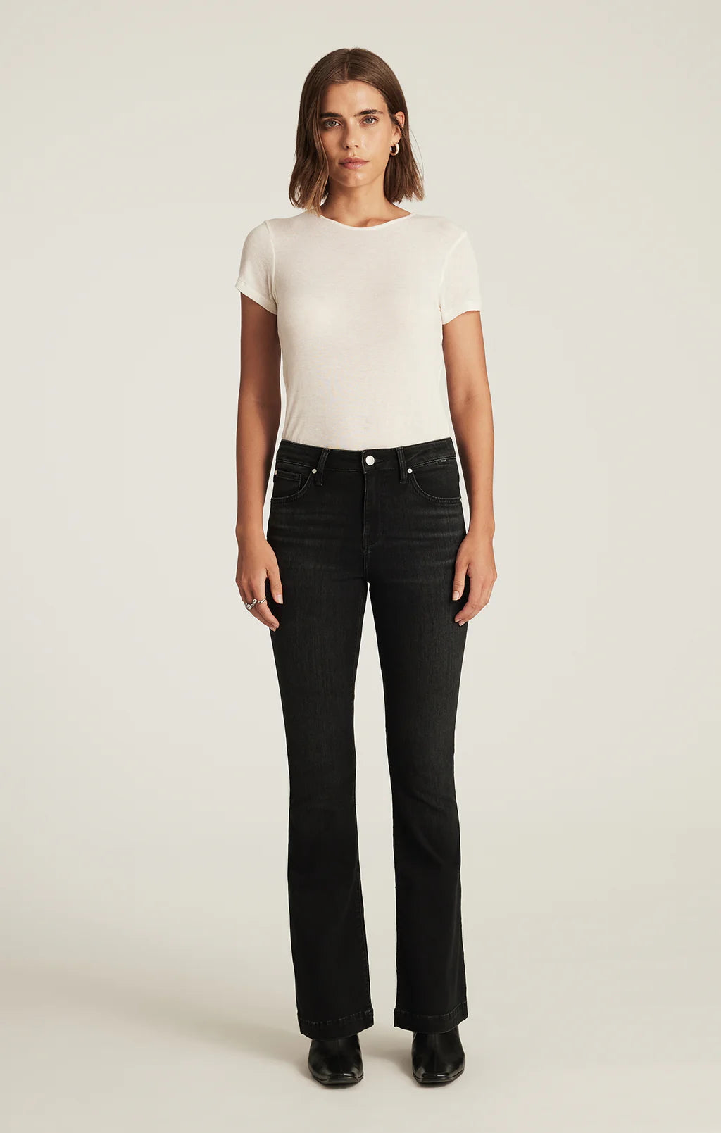 Sydney Flare Jeans High Rise | Dark Smoke Feather Blue