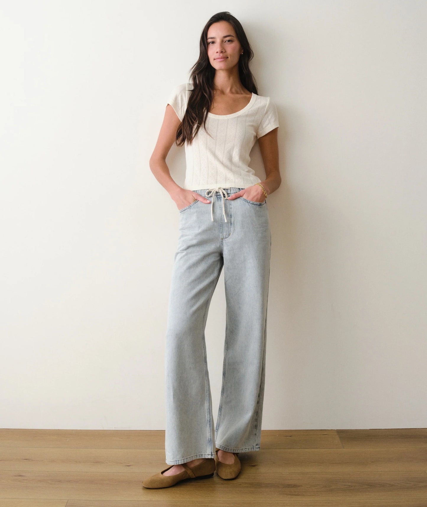 Lexi Pointelle Scoop Tee