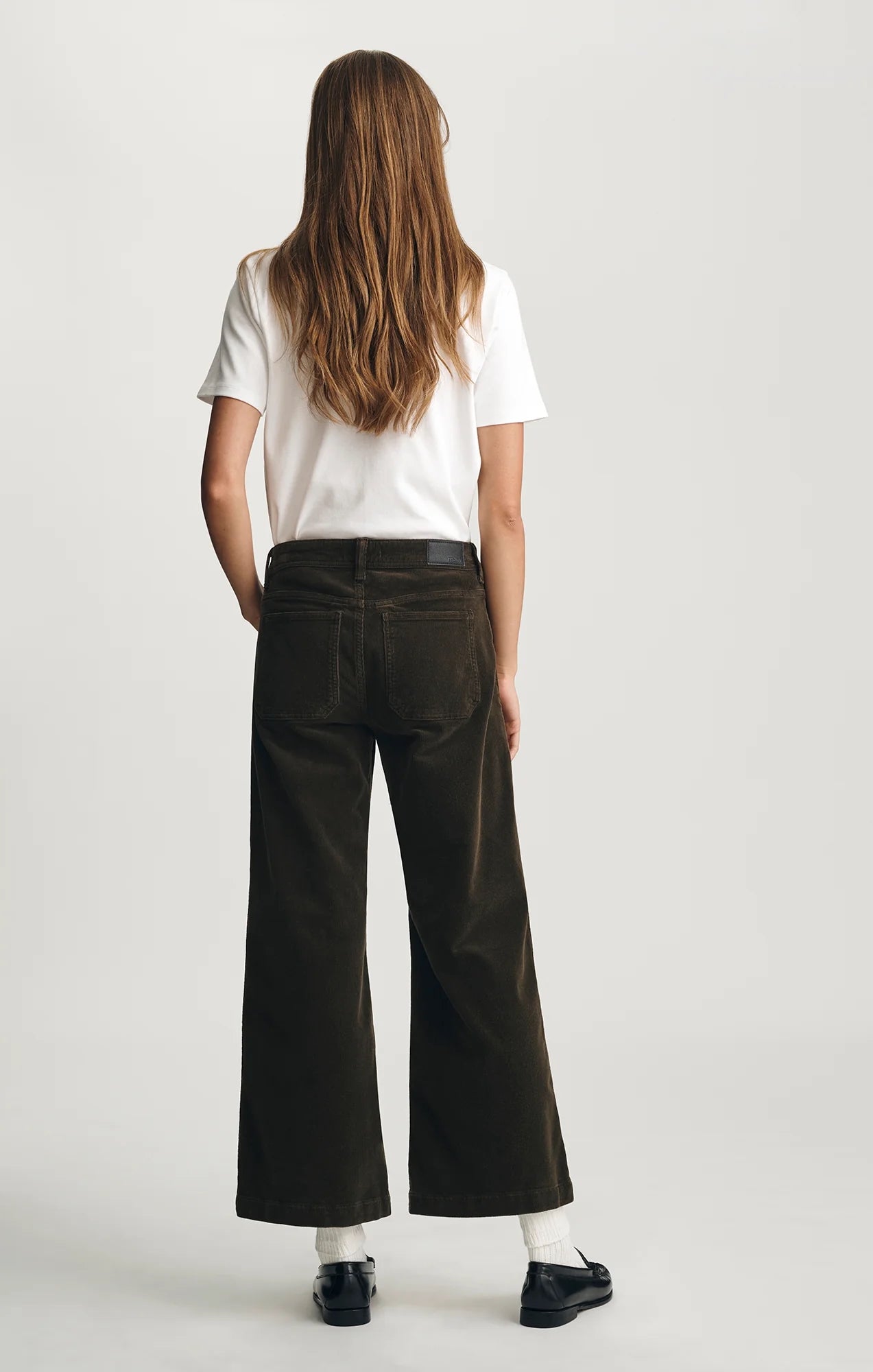 Paloma Marine Wide Leg Pants High Rise Dollar Bill Cord