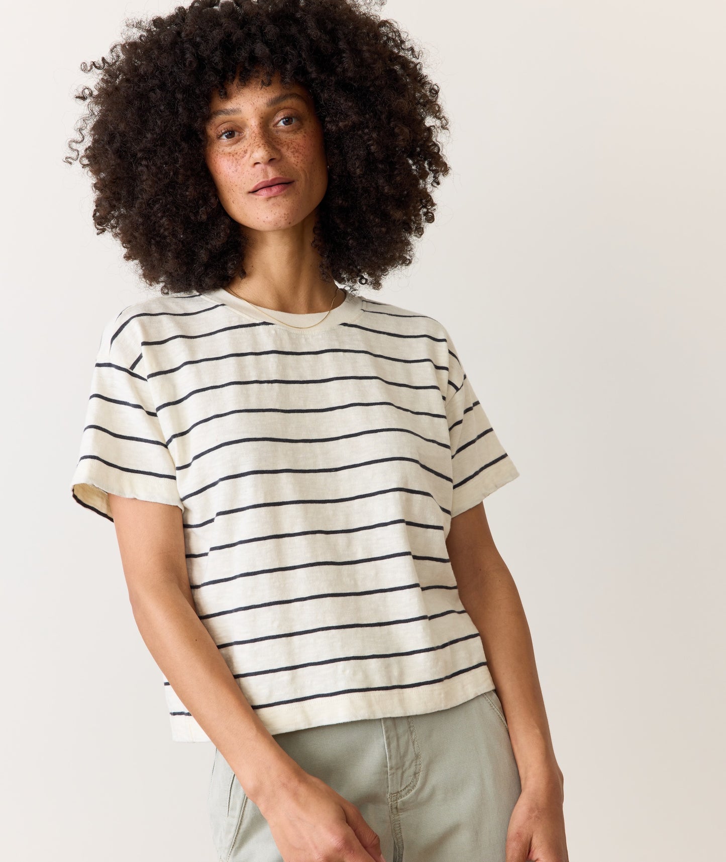 Vera Vintage Slub Crop Tee