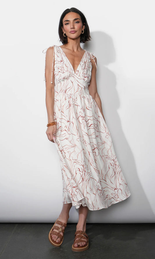 Sadie Tie Shoulder Midi Dress