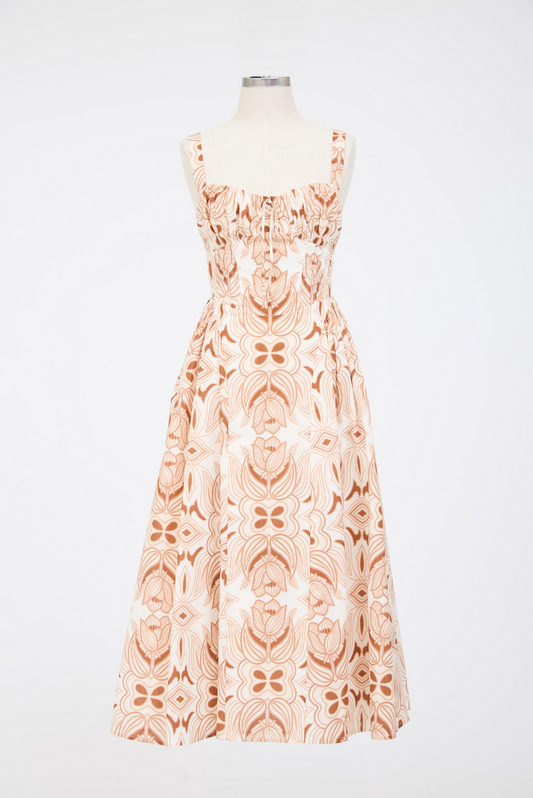 Sylvie Sleeveless Corset Midi Dress