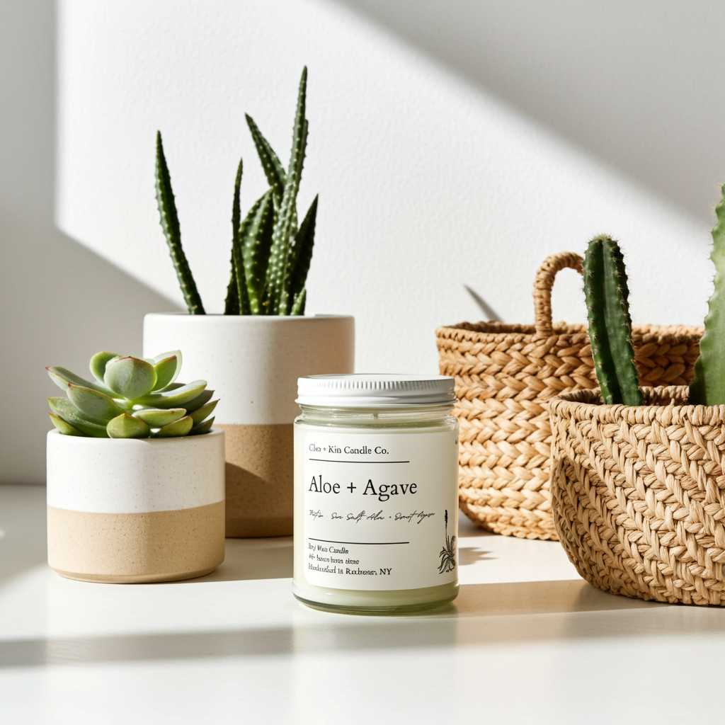 Cleo + Kin Candle Aloe + Agave