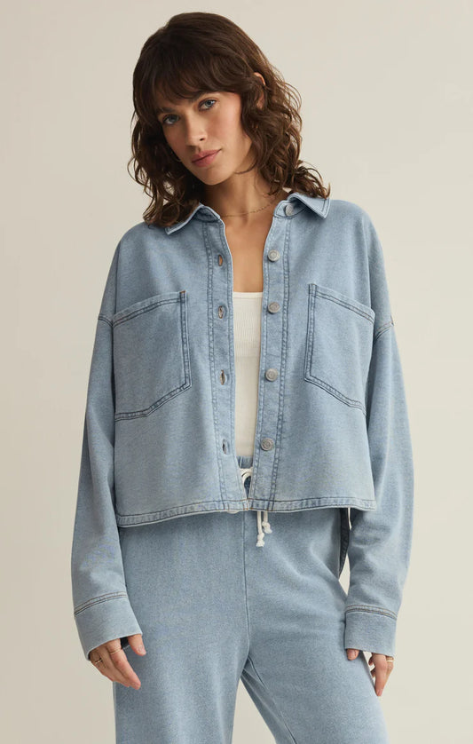 All Day Cropped Knit Shacket