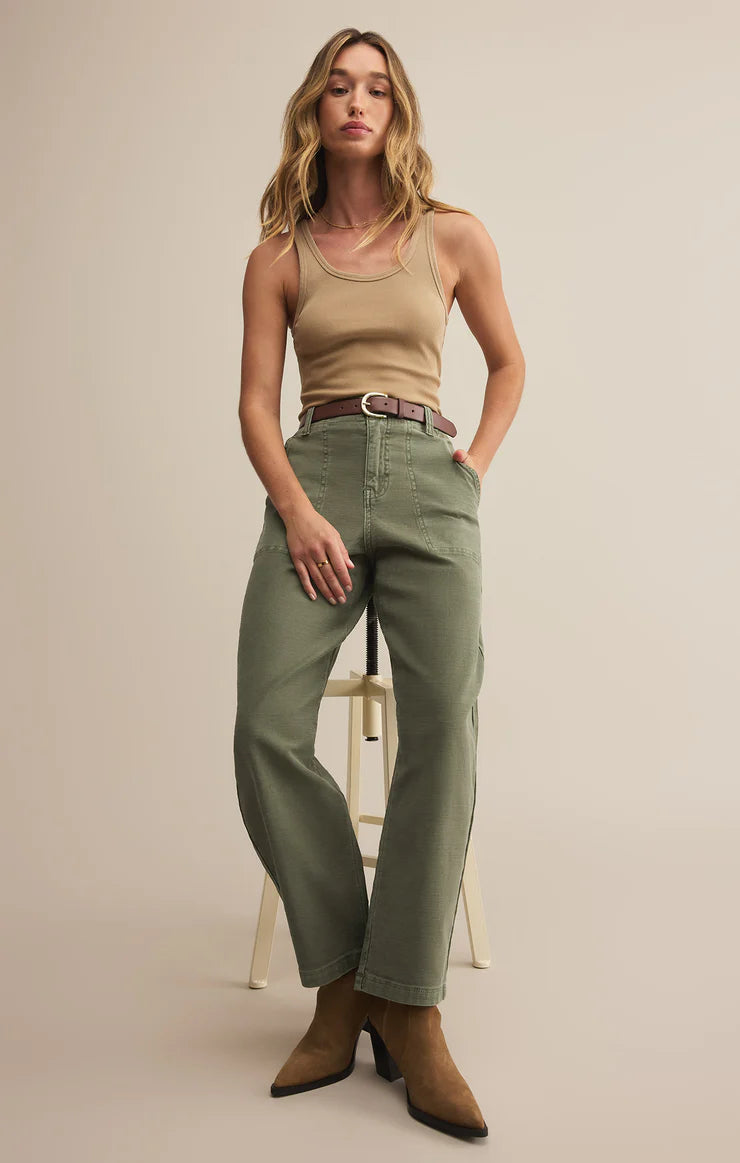 Olga Olive Twill Pants