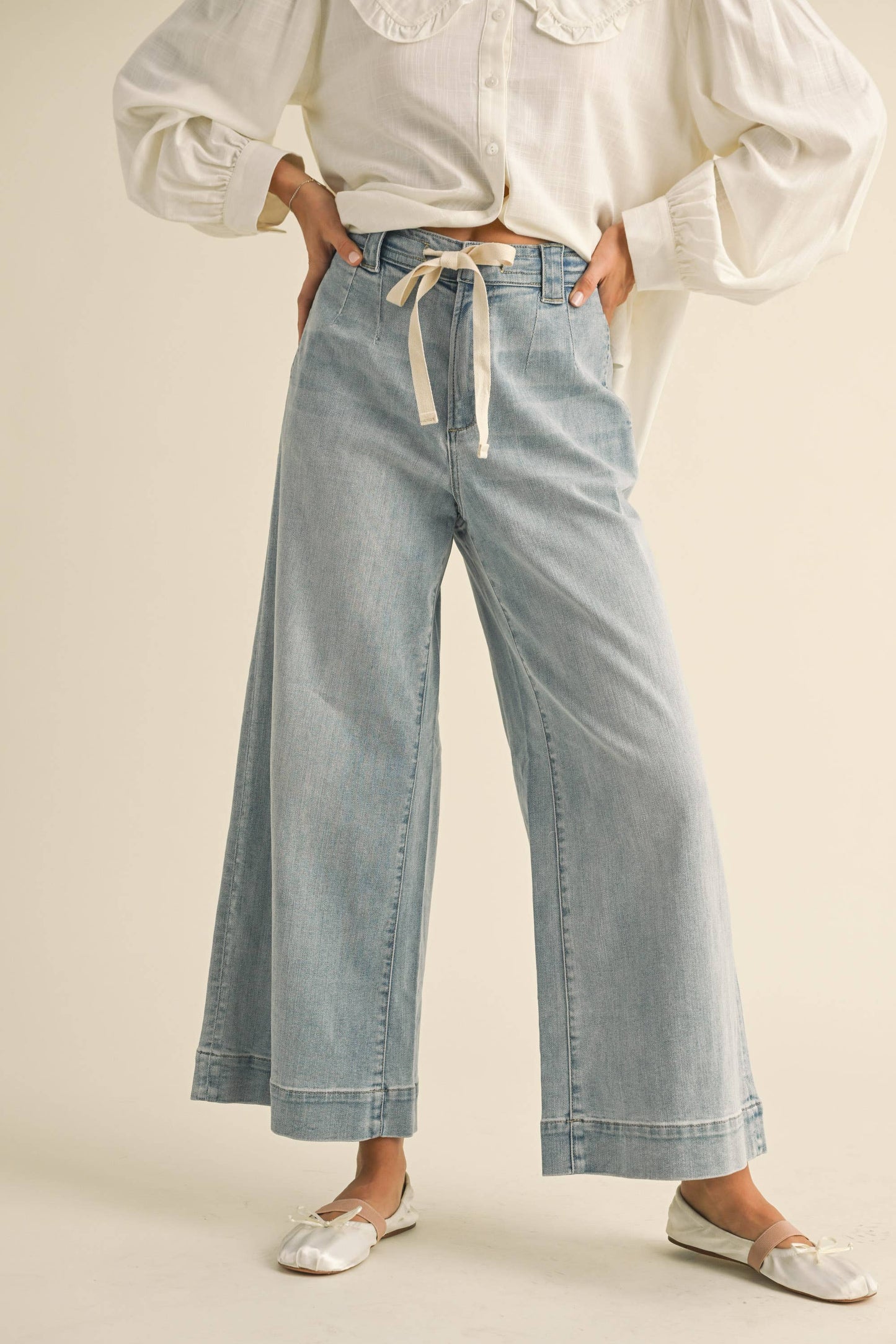 Cindy Washed Denim Pant