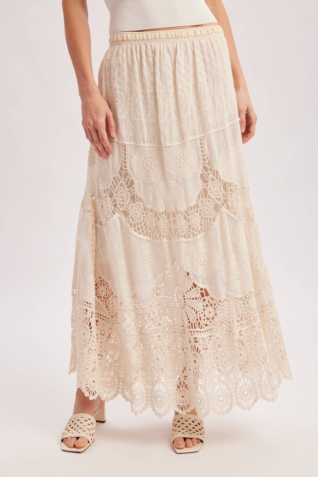 Elsa Lace Maxi Skirt