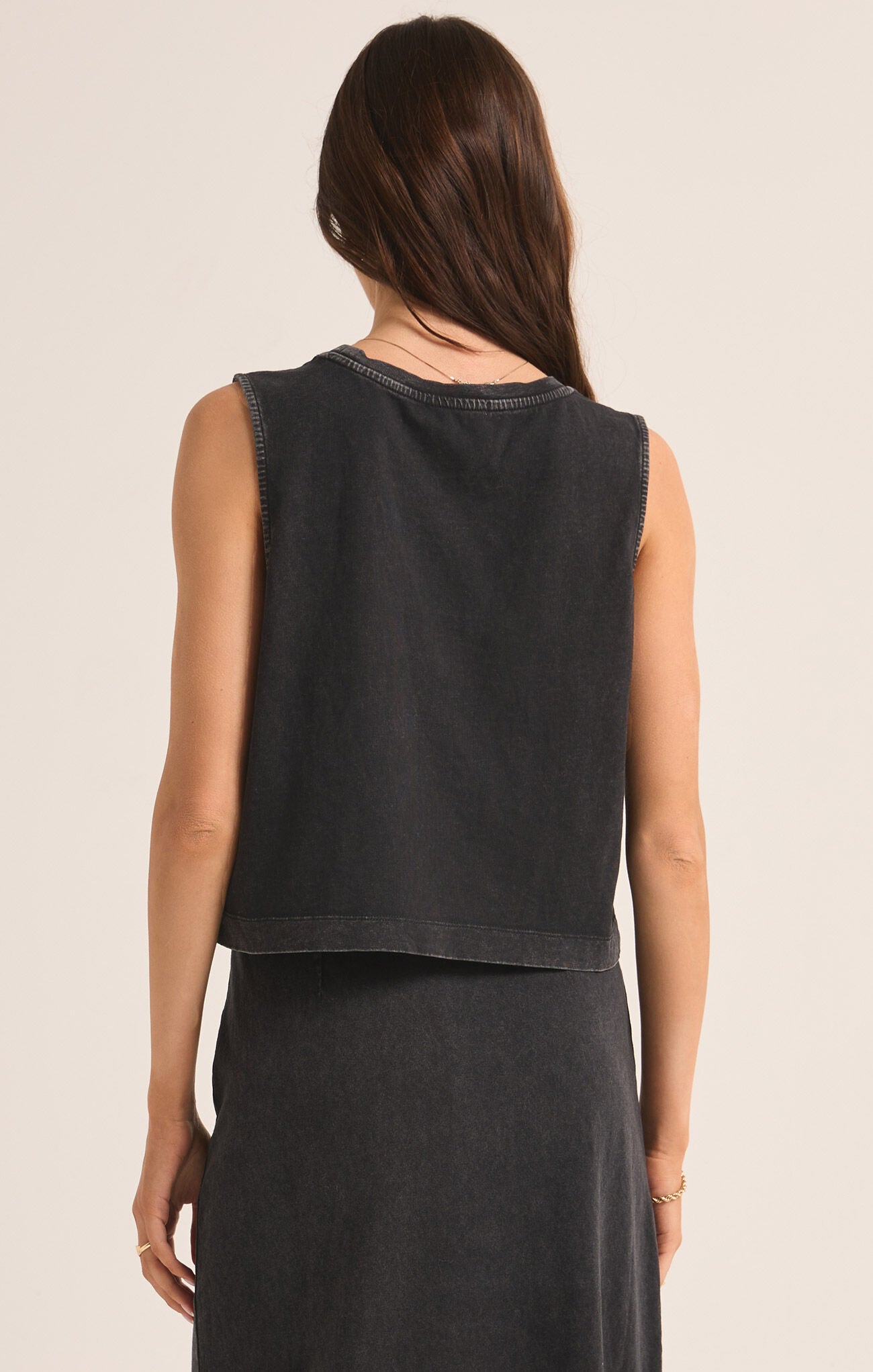Sloane Jersey Muscle Top Black X-Small