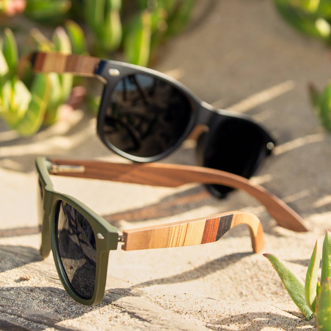 Forest Polarized Sunglasses - Multi Color Wood