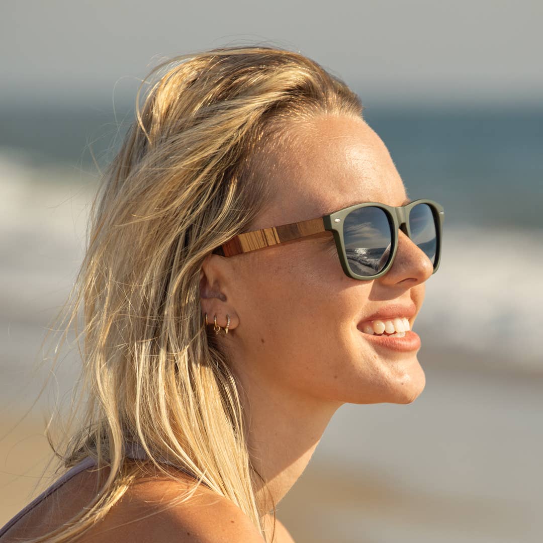 Forest Polarized Sunglasses - Multi Color Wood