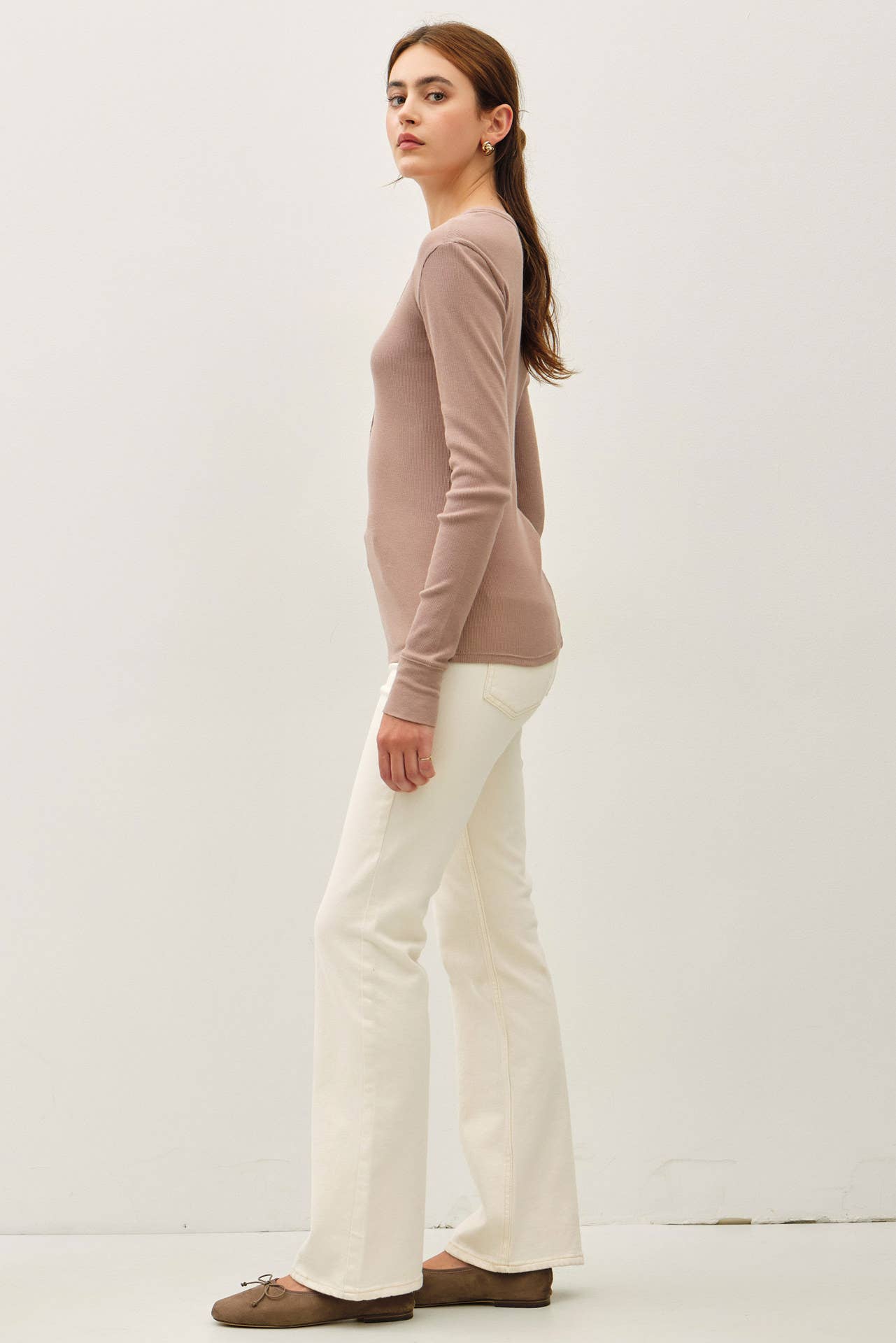 Anna Henley Snap Top