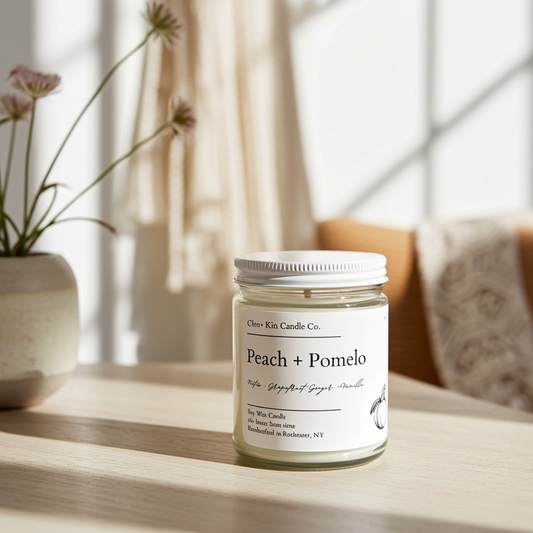 Cleo + Kin Candle Peach + Pomelo