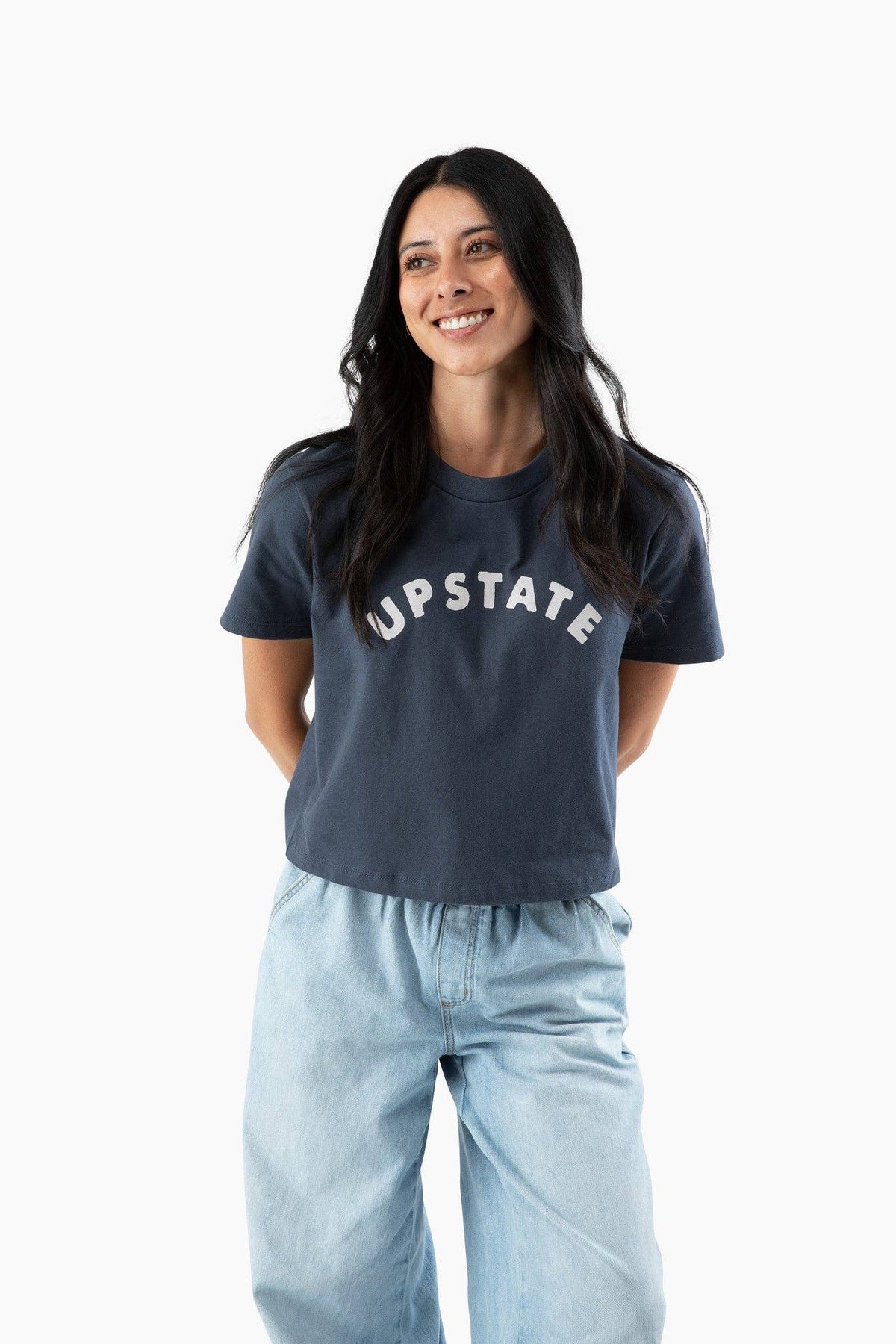 Women's Upstate Arch Heavyweight Boxy T - Harbor Blue / Gray