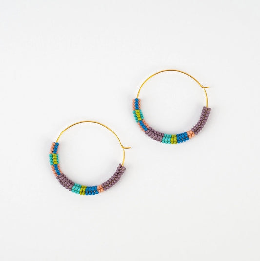 Color Block Hoop Earrings