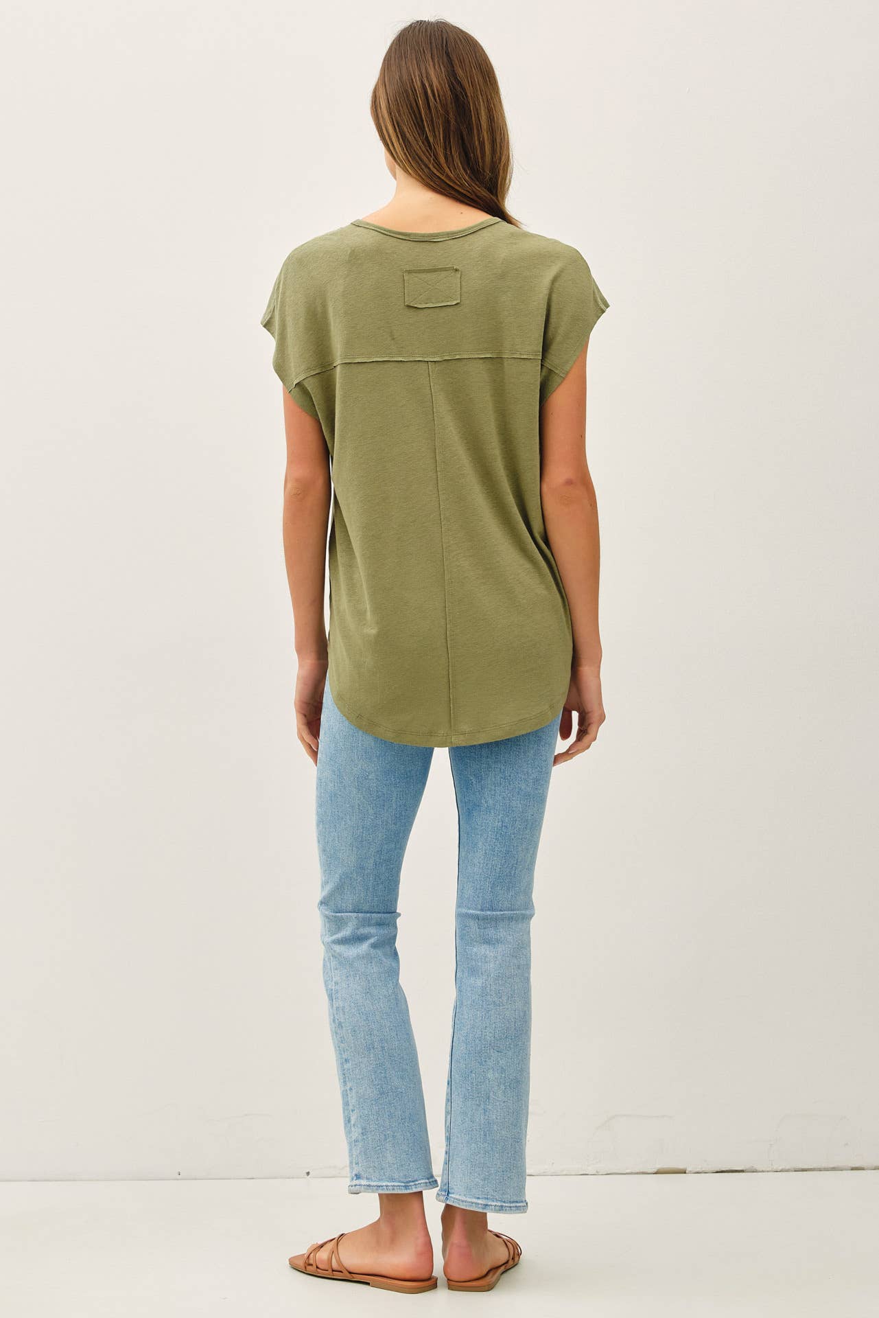 Jordan Raw Edge Linen Tee