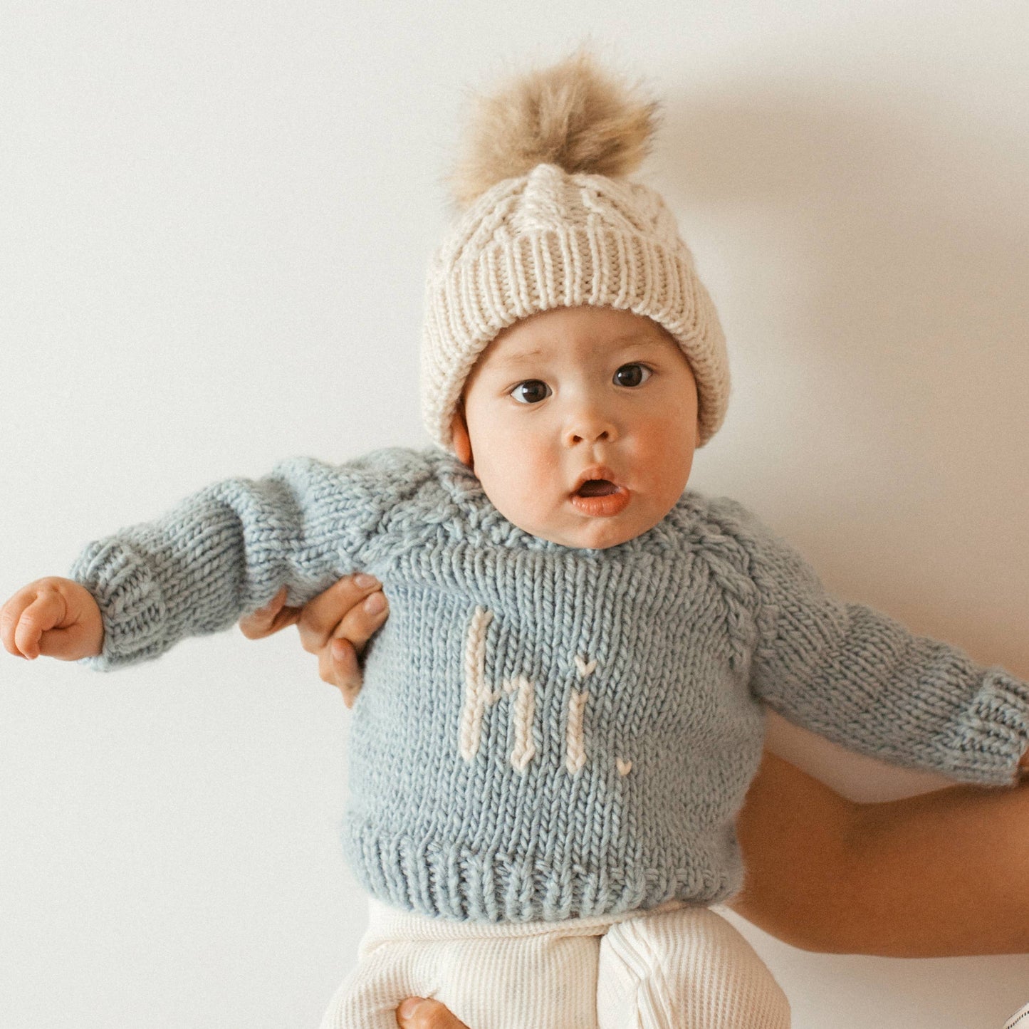 Hi. Surf Blue Crew Neck Sweater