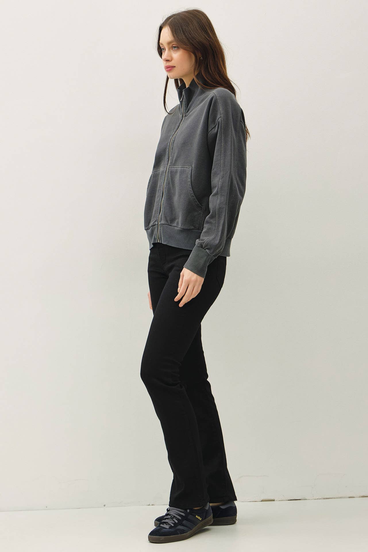 Hillary Acid Wash Zip