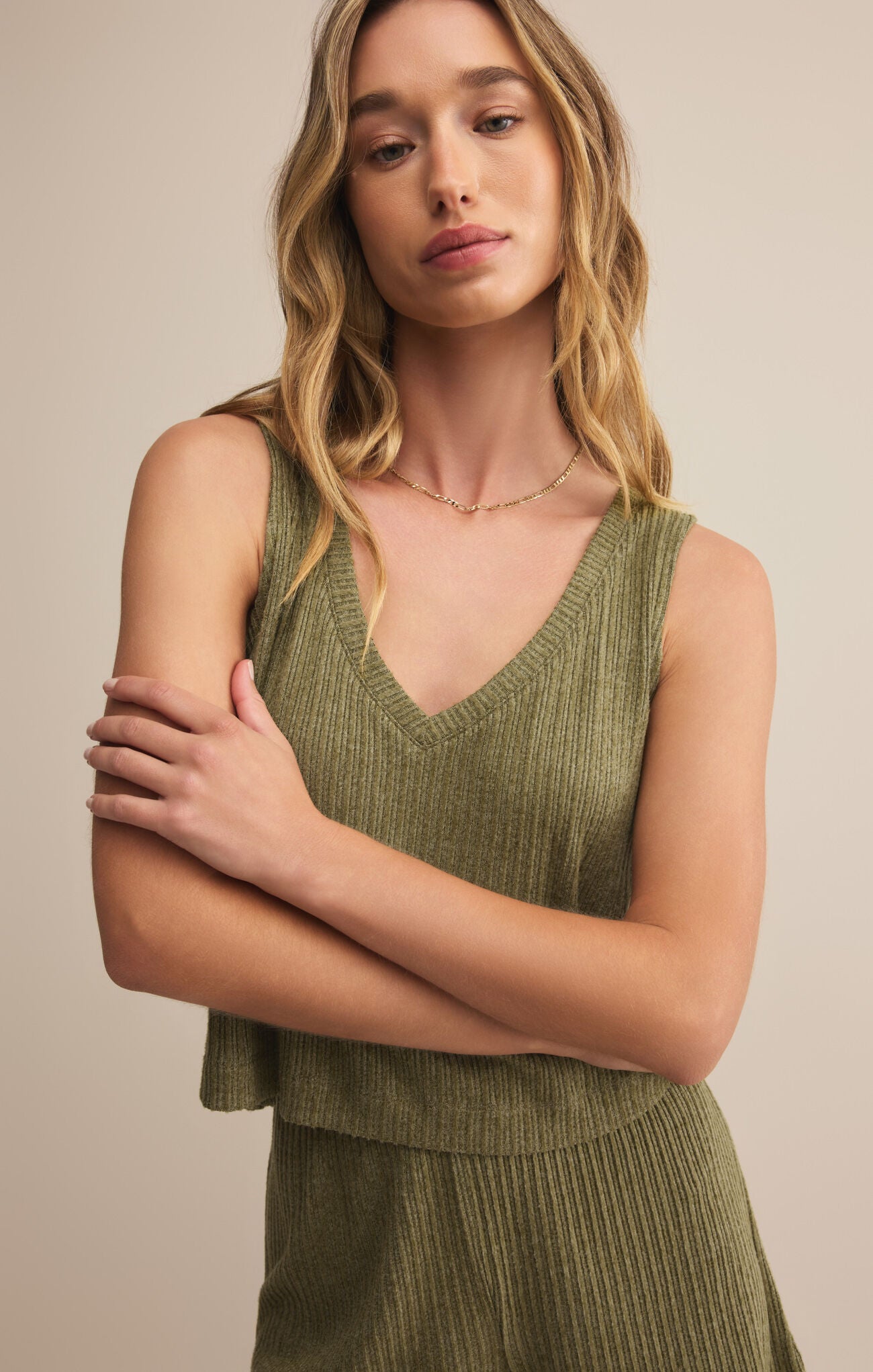 Sloane V-Neck Rib Tank