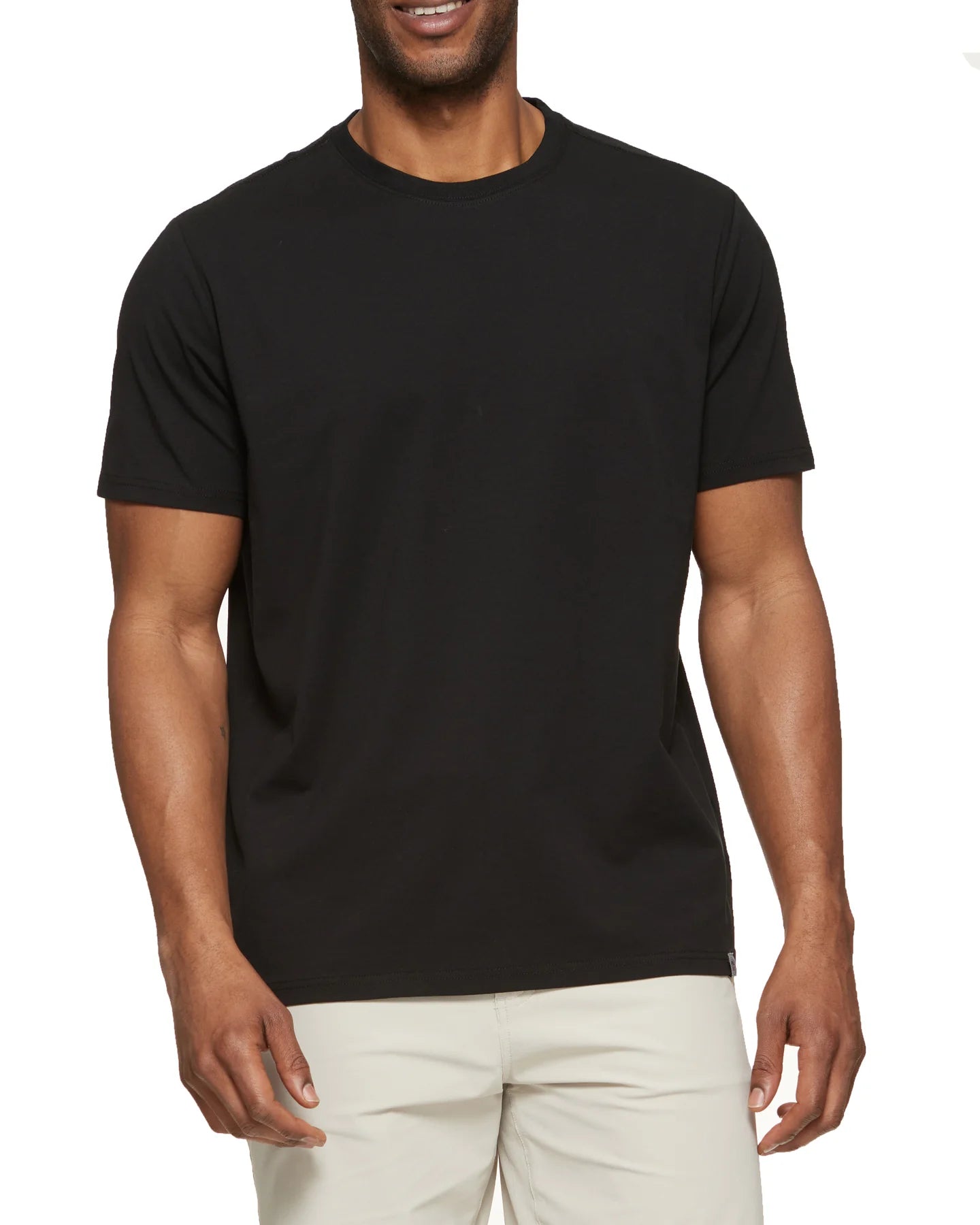 Russell Stretch Crewneck Tee Navy Heather Small