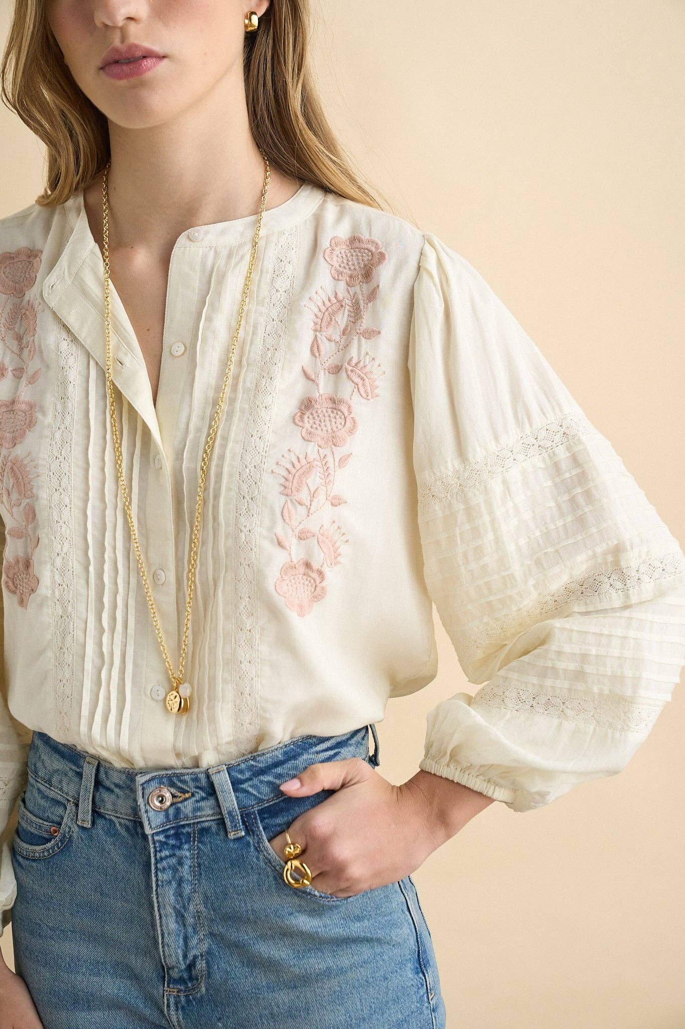 Madelyn Blouse - Ecru
